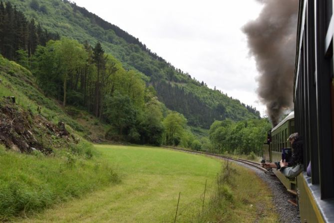 Tren de vapor: foto en Azpeitia