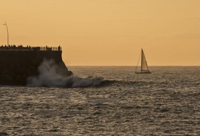 Atardecer en el litoral: foto en Donostia-San Sebastián
