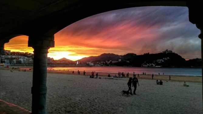 Atardecer  en diciembre : foto en Donostia-San Sebastián