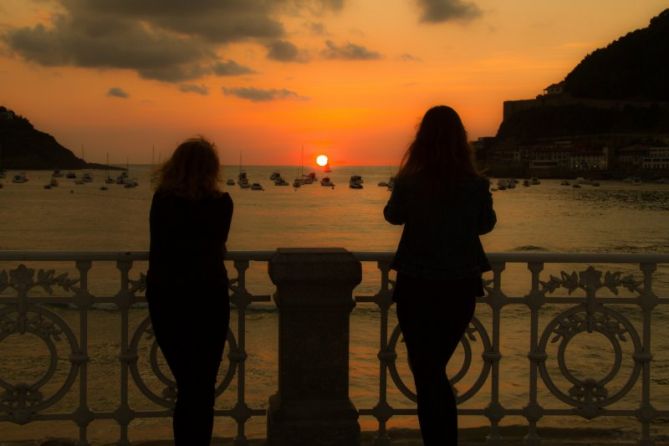 Atardecer Concha: foto en Donostia-San Sebastián