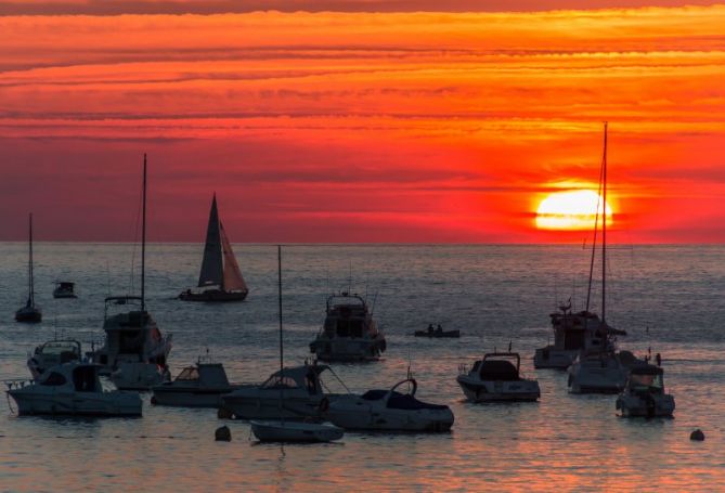 atardecer desde la kontxa: foto en Donostia-San Sebastián