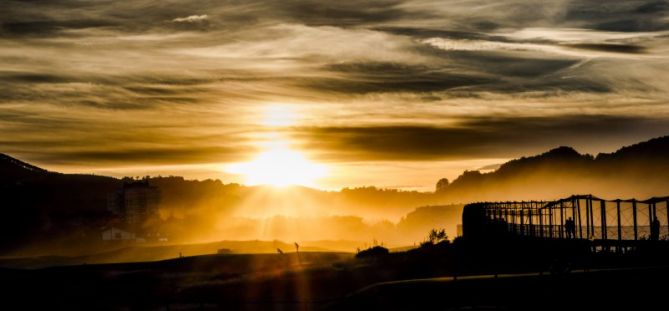 Atardecer en el golf: foto en Zarautz