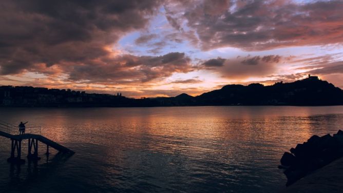 Un atardecer de película: foto en Donostia-San Sebastián