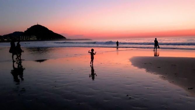 Atardecer rojo: foto en Donostia-San Sebastián