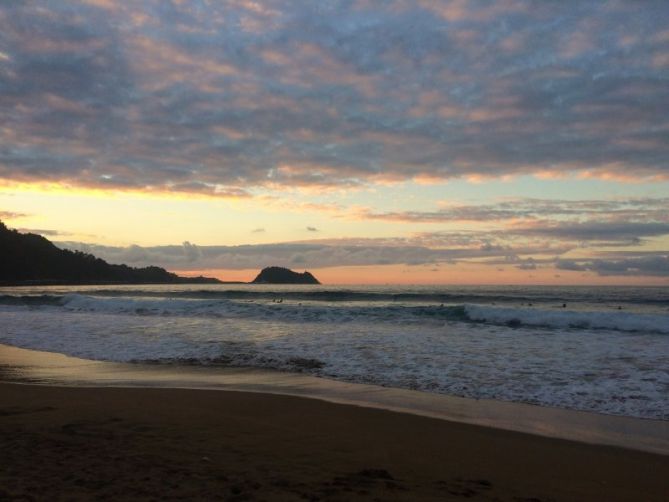 Atardecer en zarautz: foto en Zarautz