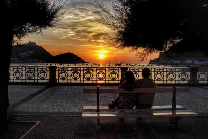 El banco perfecto: foto en Donostia-San Sebastián