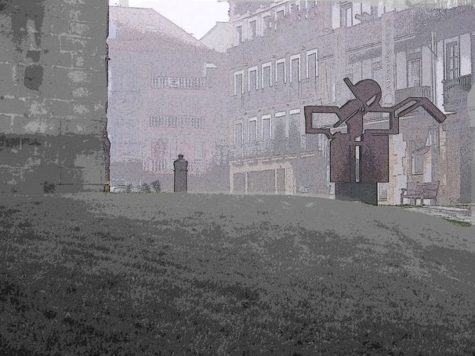 ESCULTURA EN LA NIEBLA: foto en Hondarribia