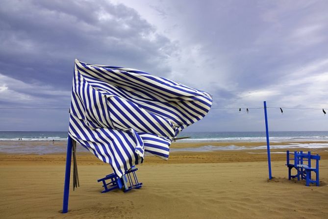 Galerna: foto en Zarautz