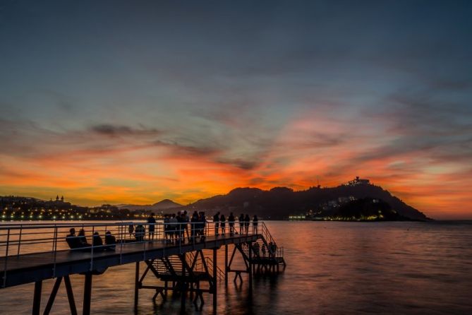 ilunabarra maritimotik: foto en Donostia-San Sebastián