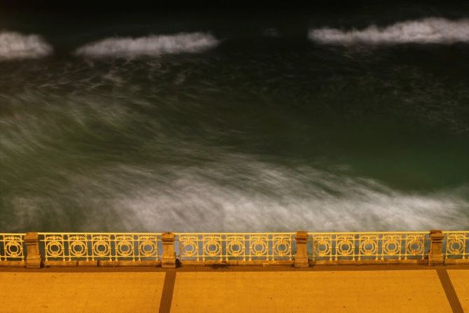 Oleaje en la Concha: foto en Donostia-San Sebastián