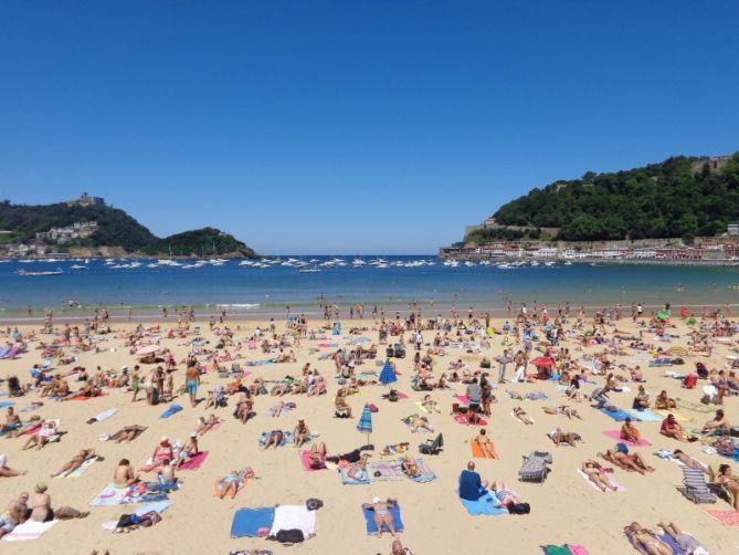 La playa de la concha: foto en Donostia-San Sebastián