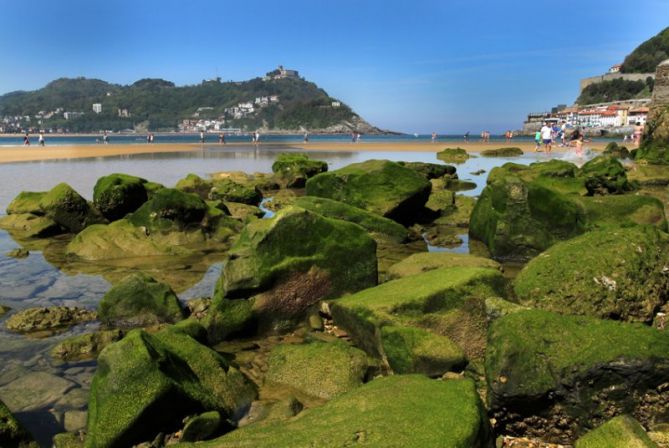 Playa de la Concha enrocada: foto en Donostia-San Sebastián