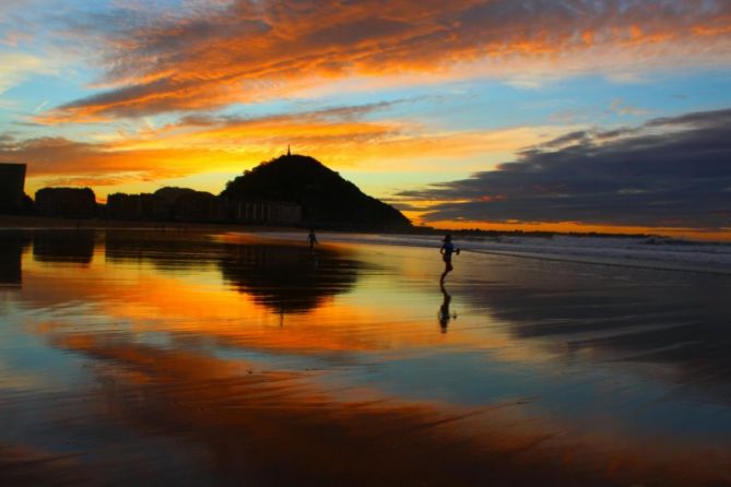 Puesta de so que deja huella: foto en Donostia-San Sebastián