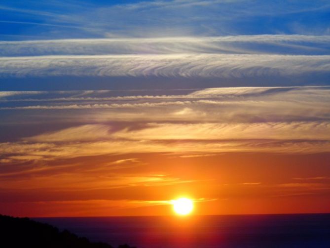 Puesta de sol: foto en Hondarribia