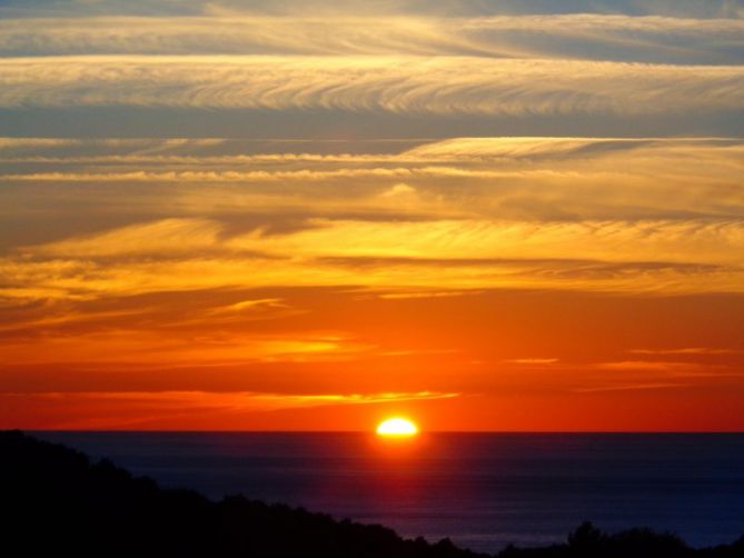 Puesta de sol: foto en Hondarribia