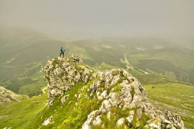 Subiendo Udalaitz.: foto en Arrasate-Mondragón