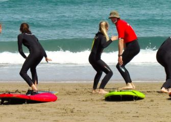 Surfeando en La Zurriola