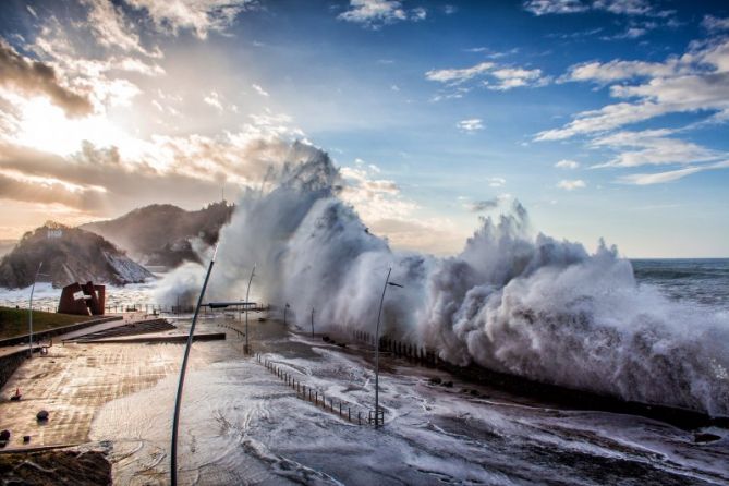 Temporal en la costa: foto en Donostia-San Sebastián