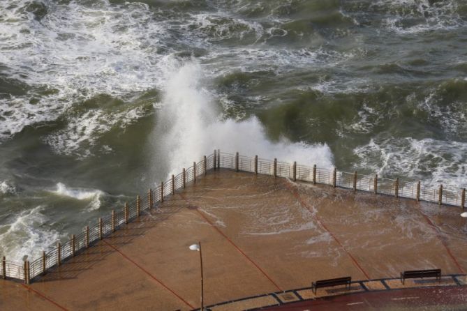 Temporal Paseo Nuevo: foto en Donostia-San Sebastián