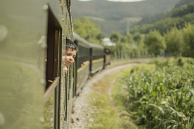 Viajando en tren.: foto en Azpeitia