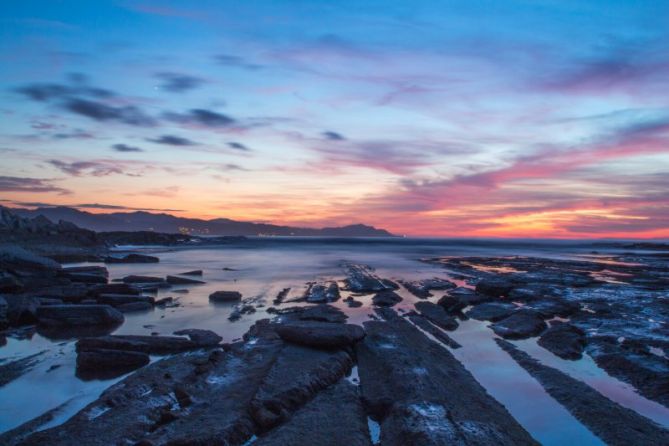 Zumaia al atardecer: foto en Zumaia