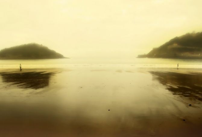 Niebla en la Concha: foto en Donostia-San Sebastián