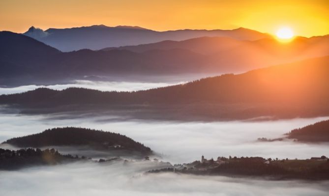 Amanece en Bedoña: foto en Arrasate-Mondragón