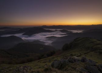 amanecer desde monte Adarra