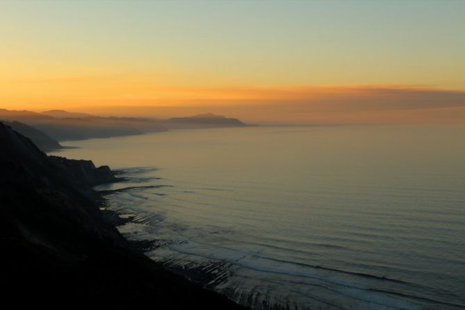 Anochecer: foto en Zumaia