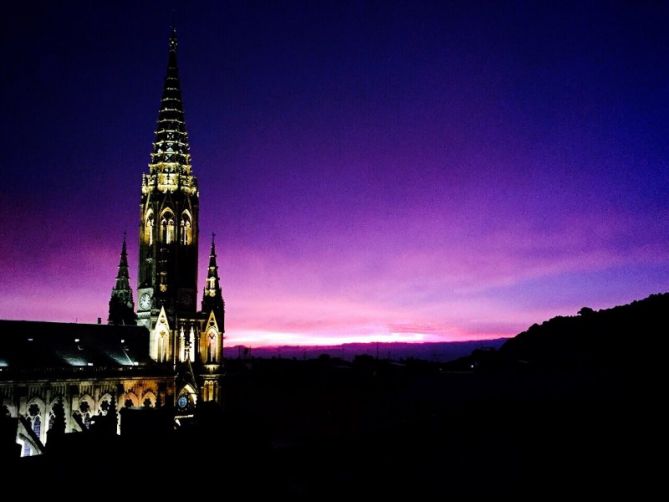 anochecer desde el tejado: foto en Donostia-San Sebastián