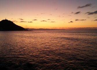 Anochecer en la Zurriola