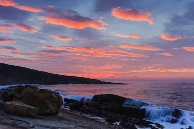 Atardece en el Cantábrico: foto en Hondarribia