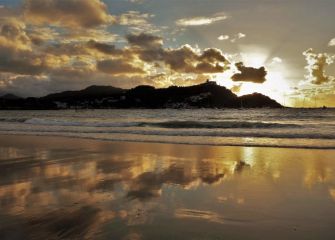 atardecer en la bahia