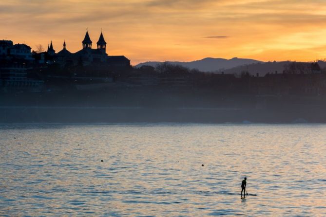 Atardecer en la bahia: foto en Donostia-San Sebastián