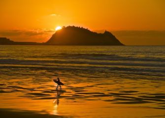 Atardecer en la costa 