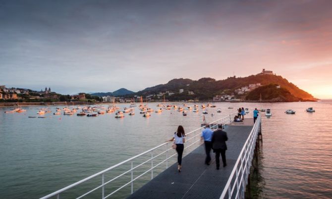 Atardecer desde el nautico: foto en Donostia-San Sebastián