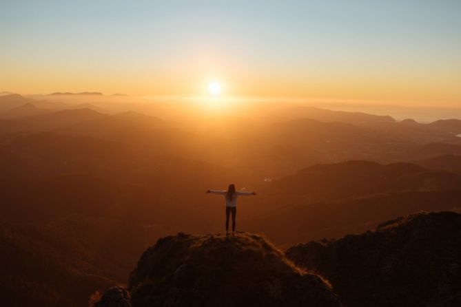 Atardecer desde Peñas de Aya: foto en Irun