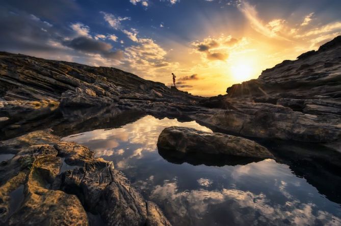 Atardecer en Justiz: foto en Hondarribia