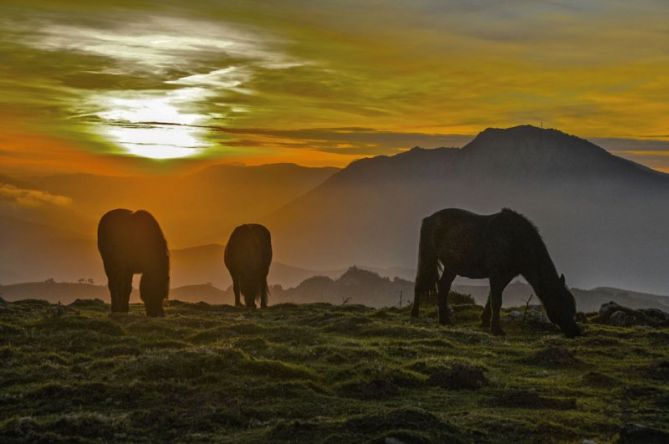 Atardecer en Pagoeta: foto en Zarautz