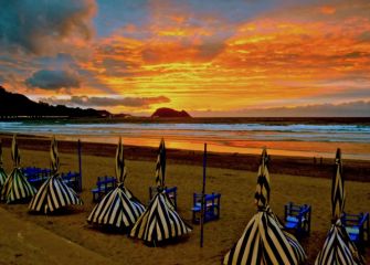  Atardecer en la playa de Zarautz