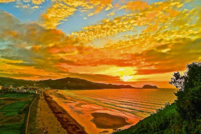 Atardecer en Primavera : foto en Zarautz