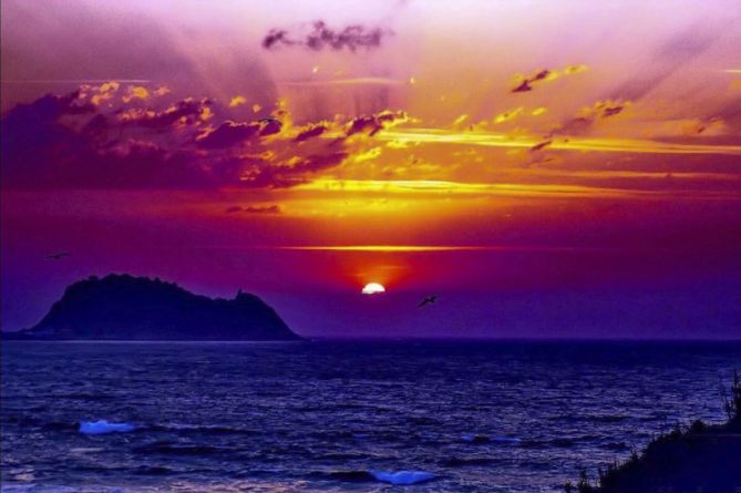 Atardecer en Zarautz : foto en Zarautz