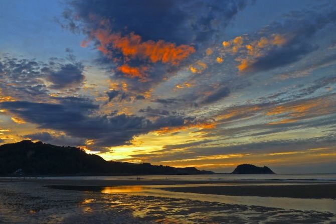 Atardecer en Zarautz ( Iñurritza): foto en Zarautz