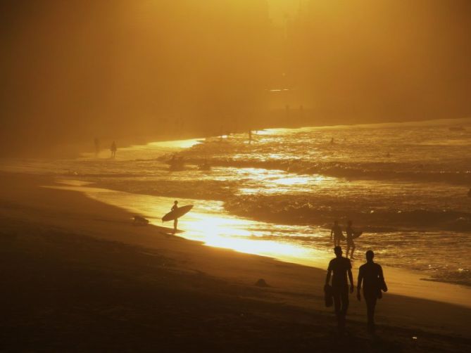 atardecer en la zurriola: foto en Donostia-San Sebastián