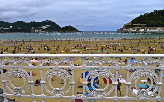 La Concha en verano : foto en Donostia-San Sebastián