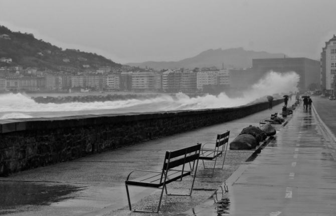 Día lluvioso en San Sebastián: foto en Donostia-San Sebastián