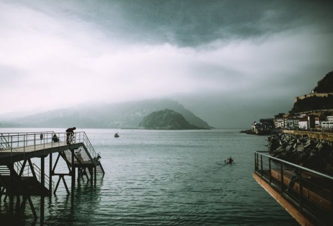 "Disfruta del silencio": foto en Donostia-San Sebastián