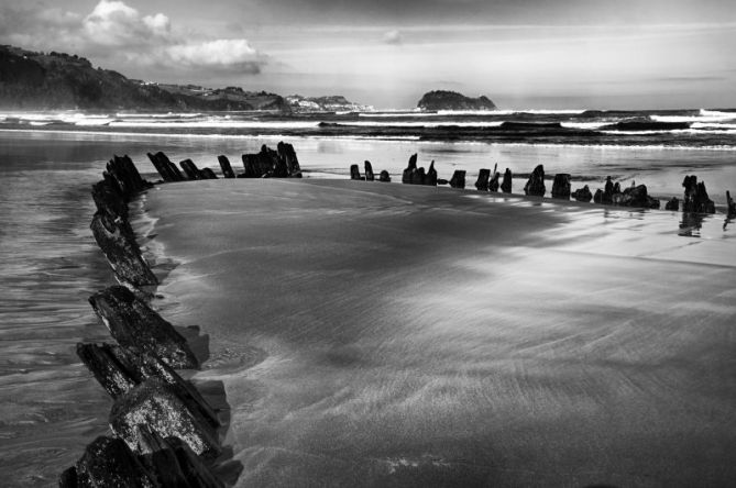 Esqueleto: foto en Zarautz