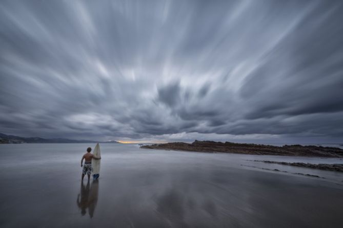 Euskal sufrer: foto en Zumaia