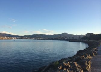 Frontera de agua Hondarribia y Francia
